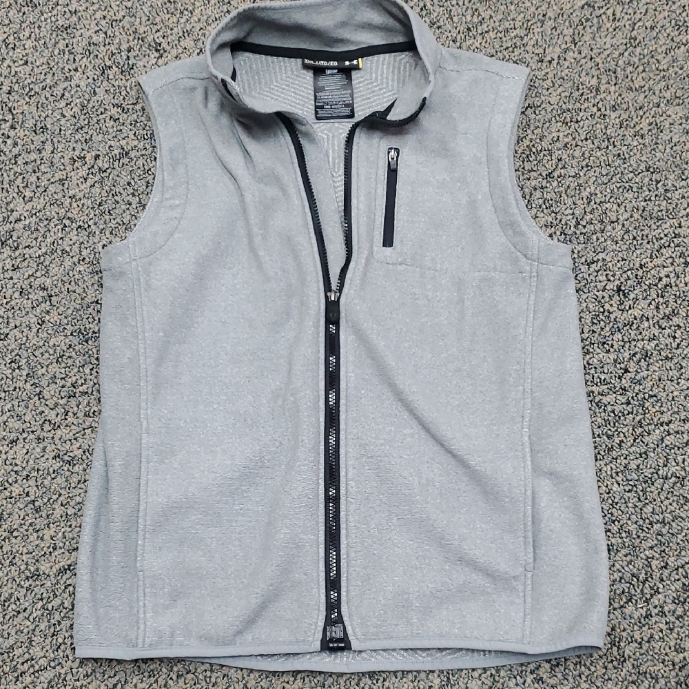 Under Armour Light Gray Zip-Up Vest